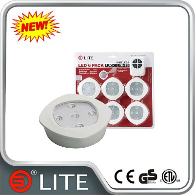 G Lite new design mini led light remote control battery operated rgb puck wireless led under cabinet light